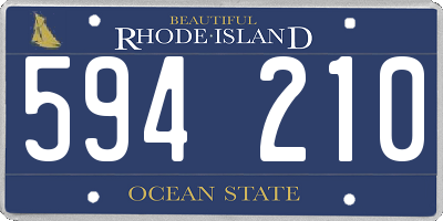 RI license plate 594210