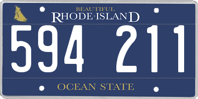 RI license plate 594211