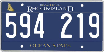 RI license plate 594219