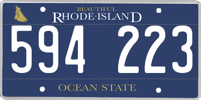 RI license plate 594223