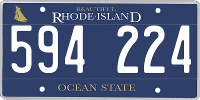 RI license plate 594224