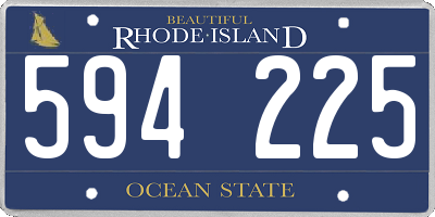 RI license plate 594225
