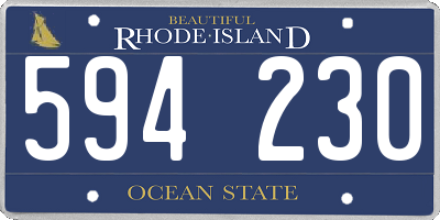 RI license plate 594230