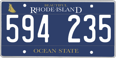 RI license plate 594235