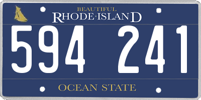 RI license plate 594241