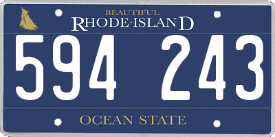 RI license plate 594243