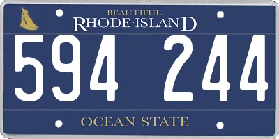 RI license plate 594244