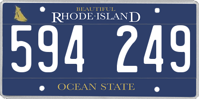 RI license plate 594249