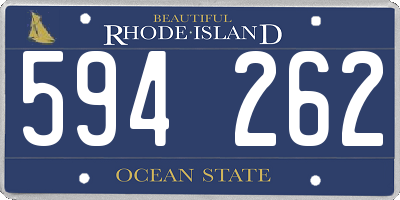 RI license plate 594262