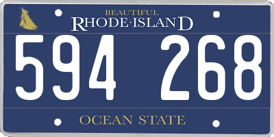 RI license plate 594268