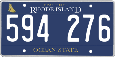 RI license plate 594276