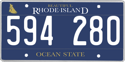 RI license plate 594280