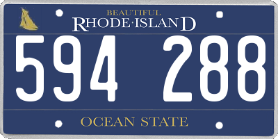 RI license plate 594288