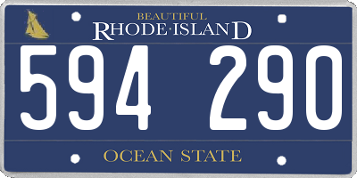 RI license plate 594290