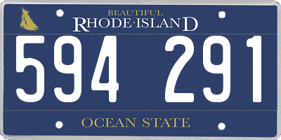 RI license plate 594291