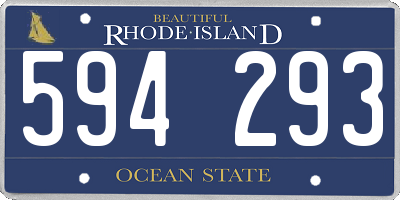 RI license plate 594293