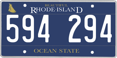 RI license plate 594294