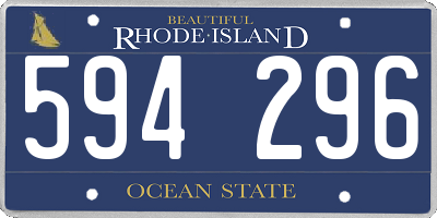 RI license plate 594296