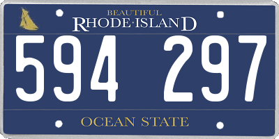 RI license plate 594297