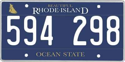 RI license plate 594298