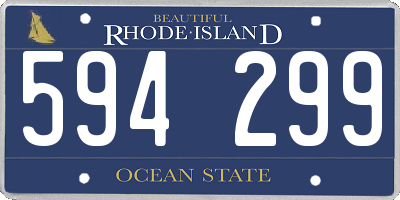 RI license plate 594299