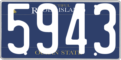 RI license plate 5943