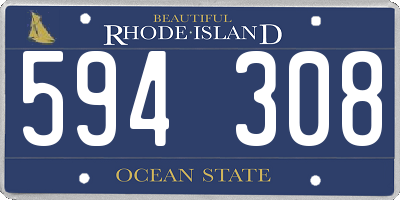 RI license plate 594308