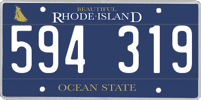 RI license plate 594319