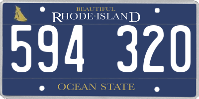 RI license plate 594320