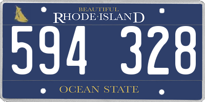 RI license plate 594328