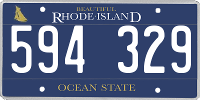 RI license plate 594329