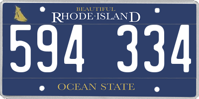 RI license plate 594334
