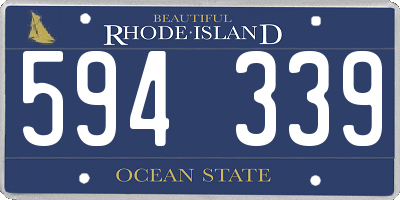 RI license plate 594339