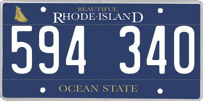RI license plate 594340