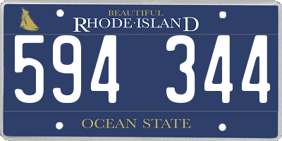 RI license plate 594344
