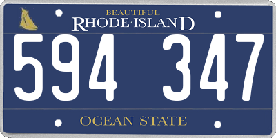 RI license plate 594347
