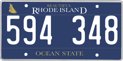 RI license plate 594348