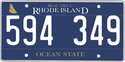 RI license plate 594349