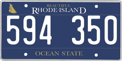 RI license plate 594350
