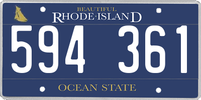 RI license plate 594361