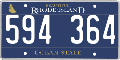 RI license plate 594364