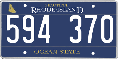RI license plate 594370
