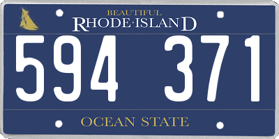 RI license plate 594371