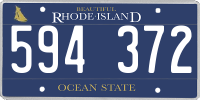RI license plate 594372