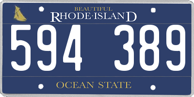 RI license plate 594389