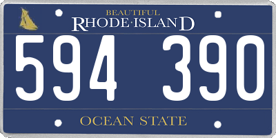 RI license plate 594390