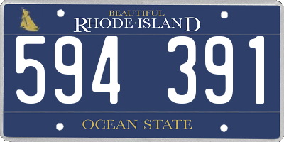 RI license plate 594391