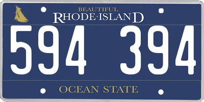 RI license plate 594394