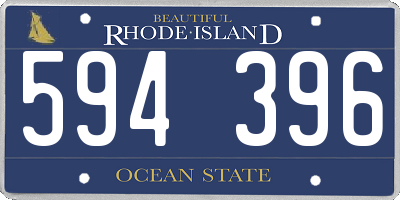 RI license plate 594396