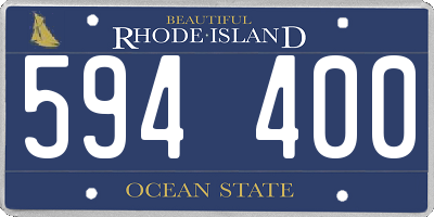 RI license plate 594400